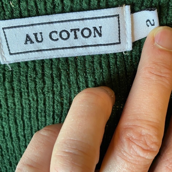 Forest Green V Neck Rib Knit Sweater Cozycore Longer Length Medium Jewel Tone - Picture 5 of 16